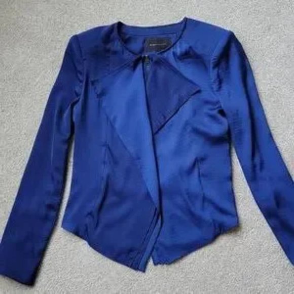 BCBG Maxazria Flora Blue jacket blazer Medium - Picture 8 of 8